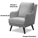 Ver imagem 4 de Poltrona Decorativa Sarah Veludo Bordô
