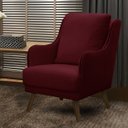 Ver imagem 2 de Poltrona Decorativa Sarah Veludo Bordô