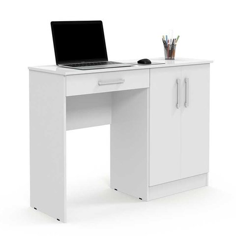 Escrivaninha com Organizador 2 Portas 120cm Space Patrimar Branco