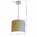 Ver imagem 2 de Lustre Luminária Pendente Vivare Free Lux Pe-4107cz Cúpula em Tecido 25x20cm