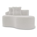 Ver imagem 1 de Sofá Orgânico Living Bob 145cm 02 Lugares com 02 Almofadas Bouclê Off White - Desk Design