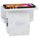 Ver imagem 2 de Porta Papel Higiênico Dupla Fixação Parede Branco F.zmt