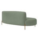 Ver mais imagens de Sofá Orgânico 2 Lugares 150cm Argos Pés Ouro Fosco Bouclé Verde Claro - Nexta Casa