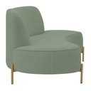 Ver imagem 7 de Sofá Orgânico 2 Lugares 150cm Argos Pés Ouro Fosco Bouclé Verde Claro - Nexta Casa