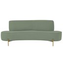Ver imagem 6 de Sofá Orgânico 2 Lugares 150cm Argos Pés Ouro Fosco Bouclé Verde Claro - Nexta Casa