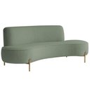 Ver imagem 1 de Sofá Orgânico 2 Lugares 150cm Argos Pés Ouro Fosco Bouclé Verde Claro - Nexta Casa