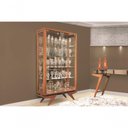 Ver imagem 1 de Cristaleira Moderna Vidro Puxadores Cristal Pérola Montanhês