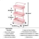 Ver imagem 6 de Kit 2 Carrinho Multiuso Organizador 3 Prateleiras em Ferro