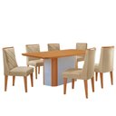 Ver imagem 2 de Mesa de Jantar Isadora 180cm Tampo Mdf Laminado Canto Copo com 6 Cadeiras Isadora Moderna Mobília