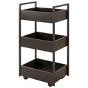 Ver imagem 1 de Carrinho Organizador Multiuso 3 Cestos Bp Lais 50 Cm Preto Eratto Moveis