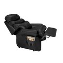 Ver imagem 3 de Poltrona Extensão de Cílios Reclinável Corino Luxuosa:preto Corino