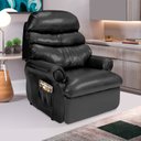 Ver imagem 2 de Poltrona Extensão de Cílios Reclinável Corino Luxuosa:preto Corino