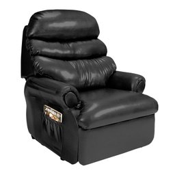 Poltrona Extensão de Cílios Reclinável Corino Luxuosa:preto Corino - 1