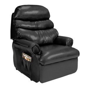 Poltrona Extensão de Cílios Reclinável Corino Luxuosa:preto Corino