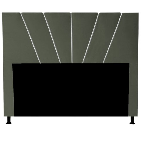 Cabeceira Cama Box Casal Dallas 140 Cm Suede Cinza MV Estofados