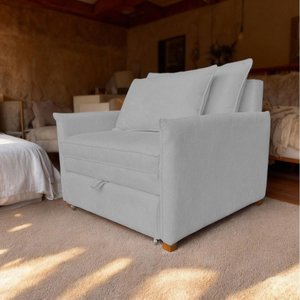 Poltrona-cama Mônica Bouclé ? Conforto, Sofisticação e Praticidade em Um Só Móvel