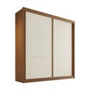 Ver imagem 1 de Guarda-roupa Casal Mali 2 Portas 3 Gavetas 100% Mdf Castanho/off White - Europa Móveis