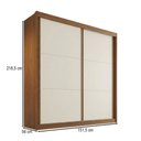 Ver imagem 3 de Guarda-roupa Casal Mali 2 Portas 3 Gavetas 100% Mdf Castanho/off White - Europa Móveis