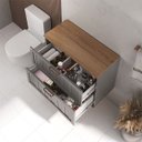 Ver imagem 2 de Gabinete para Banheiro Milena 78cm Suspenso - Fabribam