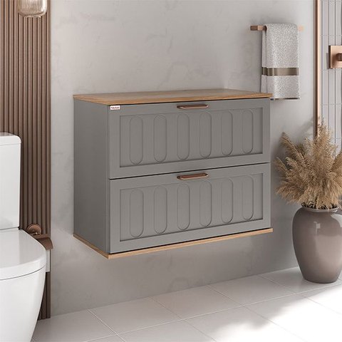 Gabinete para Banheiro Milena 78cm Suspenso - Fabribam