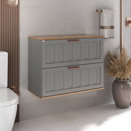 Gabinete para Banheiro Milena 78cm Suspenso - Fabribam - 1