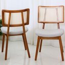 Ver imagem 4 de Cadeiras Madeira Maciça com Telinha - Zara - Requinte Salas