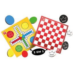 Jogos Clássicos 2 em 1 Dama e Ludo 6127 Coleção Pop - Brincadeira - 2