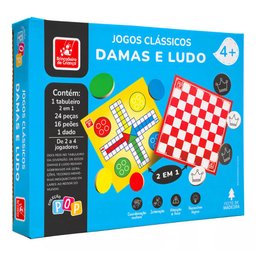 Jogos Clássicos 2 em 1 Dama e Ludo 6127 Coleção Pop - Brincadeira - 1