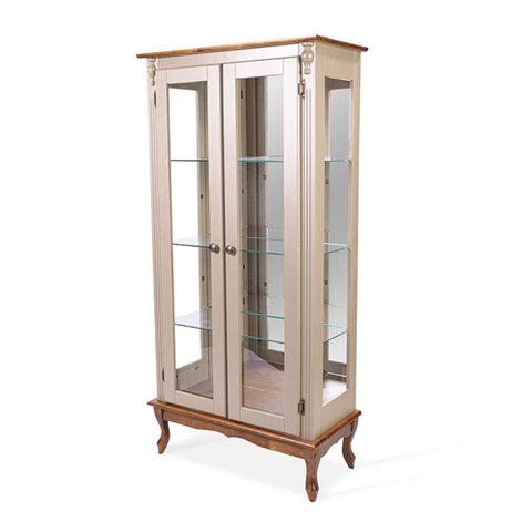 Cristaleira Alta Antique 3 Portas 2076-e Laca - Nude