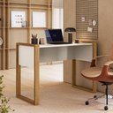 Ver imagem 1 de Mesa Escrivaninha Estudo Home Office Off White