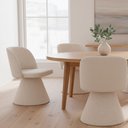 Ver imagem 2 de Cadeira de Jantar Giratória Solis Bouclé Off White - Sallar Home