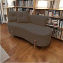 Ver mais imagens de Namoradeira Sofá Feijão Luna Orgânica Suede Marrom