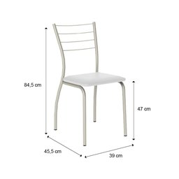 Conjunto Sala de Jantar Florença com Mesa e 4 Cadeiras 2999 Carraro - 3 Conjunto Sala de Jantar Florença com Mesa e 4 Cadeiras 2999 Carraro - 3