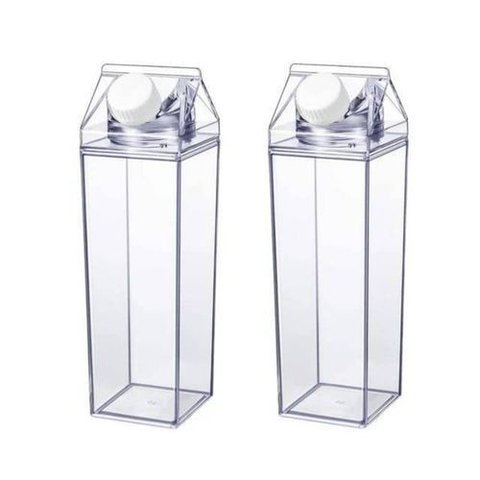 Garrafa Caixa de Leite de Acrílico 500ml