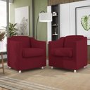 Ver imagem 2 de Poltrona Decorativa Tilla para Sala de Espera em Suede Balaqui Decor
