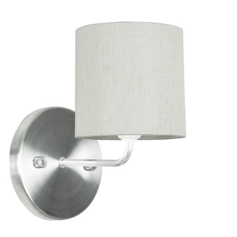 Arandela De Cupula Cilíndrica Linho Claro