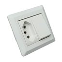 Ver imagem 2 de Mini Espelho Série 200 1 Tomada 20A 1 Interruptor - Branco