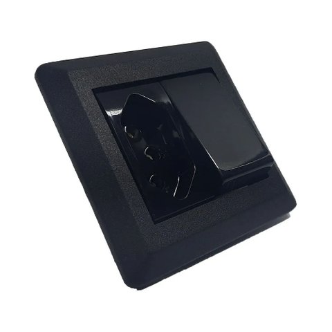 Mini Espelho Série 200 1 Tomada 20A 1 Interruptor - Branco