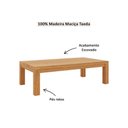Ver imagem 3 de Mesa de Centro 1550nc Nature Retangular de Madeira Maciça Rústico Claro Finestra