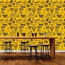 Ver imagem 2 de Papel de Parede Temático Área Gourmet Amarelo - 1,50x0,50m