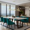 Lustre Pendente 120cm 40w Led Integrado Dourado Bivolt - 6