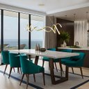 Ver imagem 6 de Lustre Pendente 120cm 40w Led Integrado Dourado Bivolt