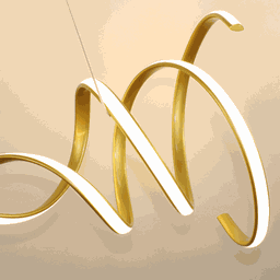 Lustre Pendente 120cm 40w Led Integrado Dourado Bivolt - 10