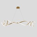 Ver imagem 1 de Lustre Pendente 120cm 40w Led Integrado Dourado Bivolt