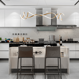Lustre Pendente 120cm 40w Led Integrado Dourado Bivolt - 9