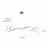 Lustre Pendente 120cm 40w Led Integrado Dourado Bivolt - 5