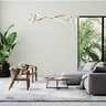 Lustre Pendente 120cm 40w Led Integrado Dourado Bivolt - 7