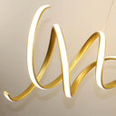 Ver imagem 4 de Lustre Pendente 120cm 40w Led Integrado Dourado Bivolt