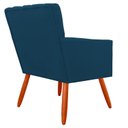 Ver imagem 3 de Poltrona Decorativa Miami Luxo com Puff Suede Azul Marinho