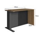 Ver imagem 6 de Mesa de Escritório Ripada 120cm para Computador Mel/Grafite - Faema Móveis